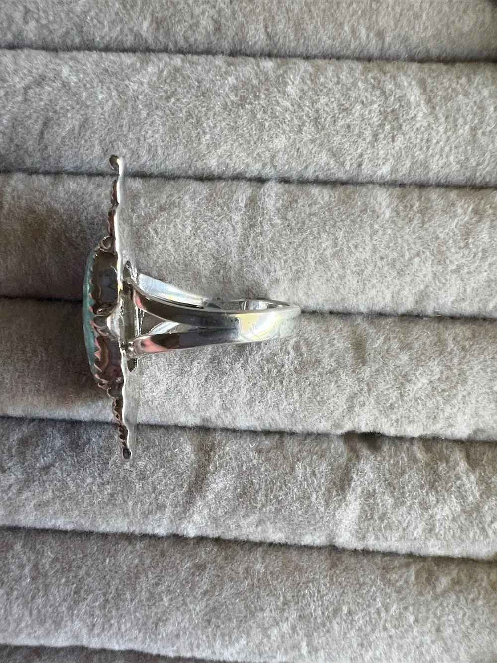 Sterling Silver Mermaid Kyanite Oval Cocktail Ring -